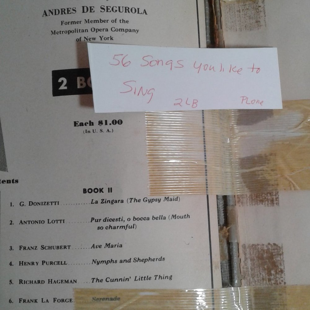 Fifty Six Songs You Like to Sing pub.G. Schimer, Inc. New York (1937) STANDARDS